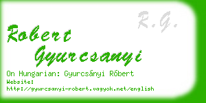 robert gyurcsanyi business card
