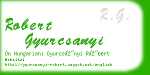 robert gyurcsanyi business card